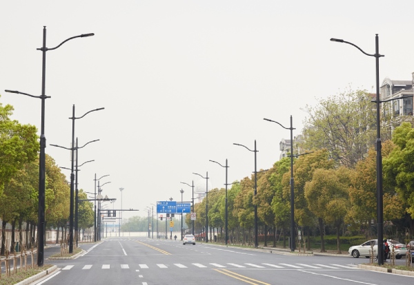 色多多AV导航承建上海進博會周邊（biān）聯虹路多杆合一