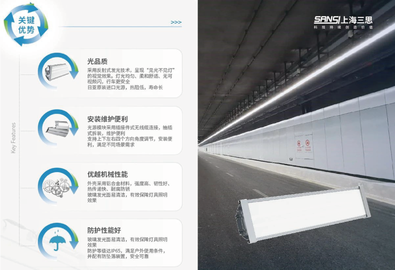 反射式發光技（jì）術燈具在隧道照（zhào）明中的應用優勢顯著